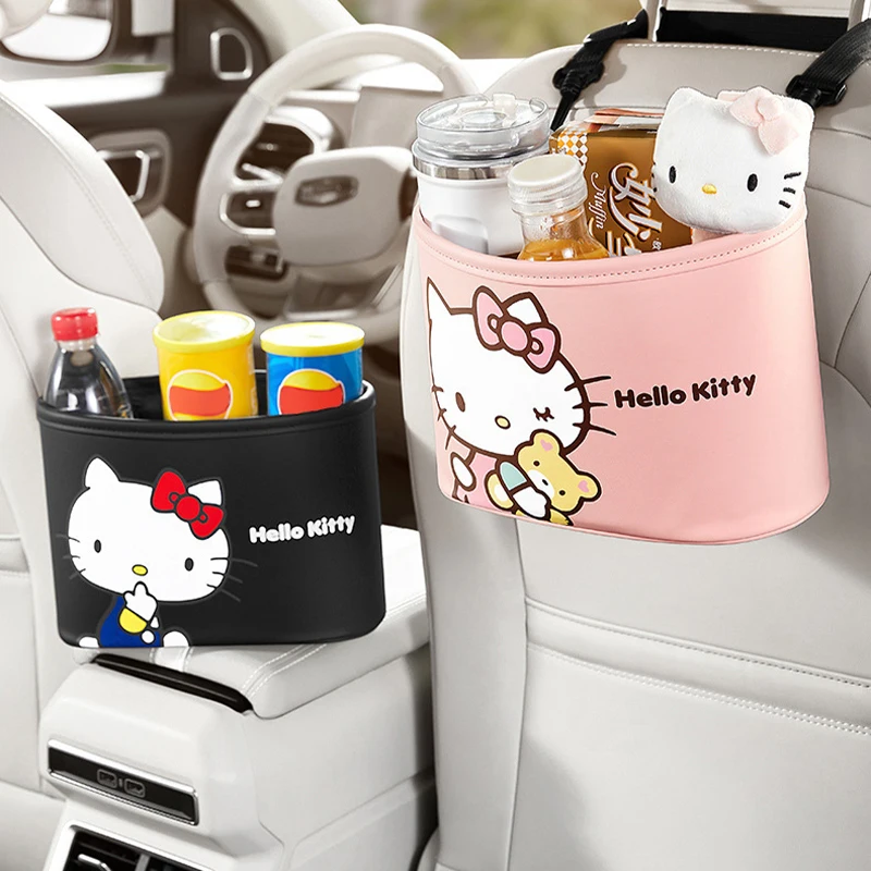 Sanrio Kawaii Hello Kitty Car Storage Box Anime Cartoon Lovely Fashion Exquisite - £15.51 GBP+
