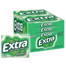 EXTRA Spearmint Sugarfree Chewing Gum, 15 Pieces (Pack of 10) - £13.92 GBP
