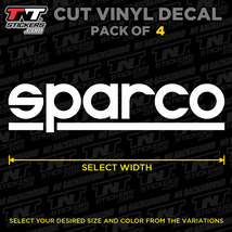 Sparco Logo Racing JDM Vinyl Decal Sticker – Pack of 4 – Select Size &amp; C... - $3.00+