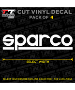 Sparco Logo Racing JDM Vinyl Decal Sticker – Pack of 4 – Select Size &amp; C... - $3.00+