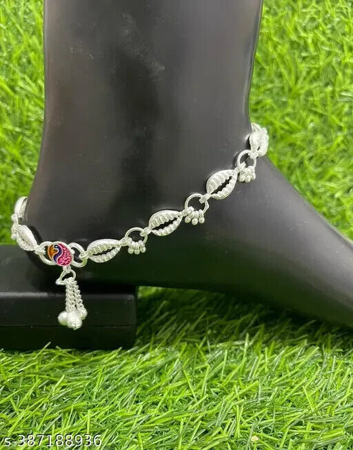 Indian Bridal Jewelry Set Kundan Jewelry Set Anklet Payjeb Paijeb Payal g - $2.99