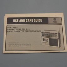 Vintage General Electric 3-5224 AM/FM/Cassette Radio Instructions Manual - £7.13 GBP