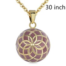 gorgeous Flower Enamel Craft Red Harmony Ball Pendant Mexican Bell Harmony Bola  - £20.00 GBP