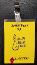 SPIRIT FEST 1995 - VINTAGE LAMINATE PASS FROM HEARTS AFLAME AWARDS SHOW - £11.76 GBP