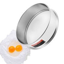 VEVOR Flour Sieve Fine Mesh Stainless Steel 10 Mesh Flour Sifter for Baking Cake - $1,180.09 MXN