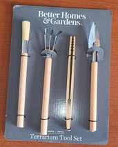 Better Homes &amp; Gardens 4 Piece Terrarium Tool Set NEW Wood Handles - $5.99