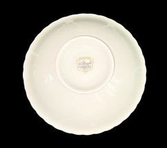 Syracuse China Wedding Ring Silhouette Serving Bowl 8.5" White Silver Trim USA image 7