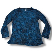 Chico&#39;s Top Size Large Womens Blouse Long Sleeve Casual Top Stretch Animal Print - £24.91 GBP