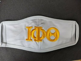 Iota Phi Theta Face Mask Cover White Iota Polyester Fraternity Face Mask - £15.41 GBP