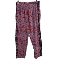 XIRENA Blue Orange Floral Island Gauze Print Pants Tahiti XS New Vacation Travel - £57.34 GBP