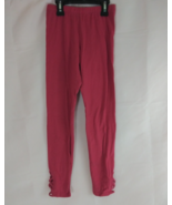 Old Navy Built In Tough Pink Lattice Hem Leggings Girls Size L 10/12 - $174.78 MXN
