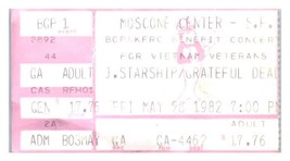 Grateful Morti Concerto Ticket Stub il Mio 28 1982 San Francisco California - £39.51 GBP