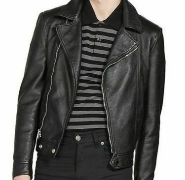 Men Leather Jacket Slim Fit Biker Motorcycle Genuine Lambskin
