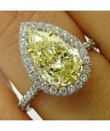 Engagement Ring 3.00Ct Lab Created Yellow Citrine 925 Sterling Silver Si... - £88.95 GBP