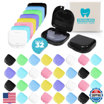 32-Pack Orthodontic Retainer Cases w/ Vent Holes - Mouth Guard Holder, A... - $34.08