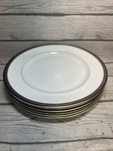 Set 6 Aynsley Jubilee 10.5" Dinner Plates 24kt-Cobalt England - $54.45