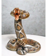 Realistic Ferocious Attacking Diamondback Rattlesnake With Fangs Bared F... - $35.52 CAD