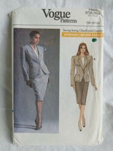 80&#39;s Vogue Pattern 7020 Misses Power Suit Jacket &amp; Straight Skirt Size 1... - £6.29 GBP