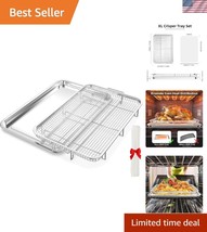 Large Capacity Air Fryer Basket with 30 Parchment Papers - Mess-Free Coo... - $55.50