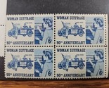 US Stamp Woman Suffrage 1970 50th Anniversary 6c Block of 4 - $0.94