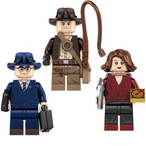 3pcs Indiana Jones Helena Shaw Major Arnold Toht Minifigures Accessories - £9.47 GBP