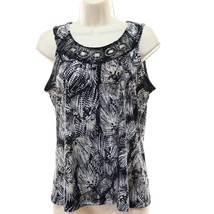 Christopher &amp; Banks Petite Women&#39;s Sleeveless Tank Top PS S Small Embell... - $14.26