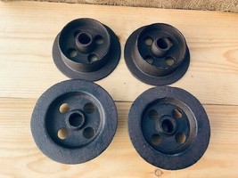 4 Mining Ore Car Small Track Mine Cart Wheel Cast Iron 5 3/4&quot; Diameter R... - $94.99