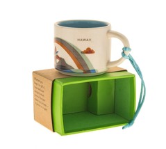 Starbucks Hawaii Rainbow Coffee Mug Christmas Ornament You are here Mini cup - $31.87