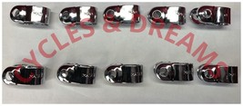 LOT OF 10 PREMIUM STEEL CHROME PLATTED CLAMP FOR MIRROR, REAL CHROME DIP... - $58.40