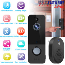 Wireless Smart Wi-Fi Video Doorbell Door Bell Intercom Camera Motion Det... - £46.28 GBP