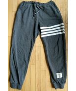THOM BROWNE New York Sweatpants Joggers Gray 4 bar size 4 Mens S Made in... - $1,929.65 MXN
