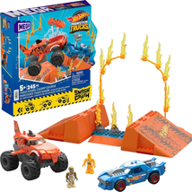 Hot Wheels Monster Trucks Building Toy Car, Smash &amp; Crash Tiger Shark Chomp Cour - £21.69 GBP