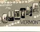 RPPC Large Letter Greetings From Poultney Vermont VT Spellout UNP Postca... - $3.91