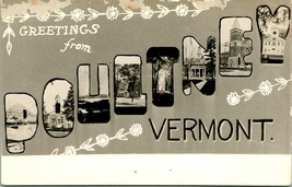 RPPC Large Letter Greetings From Poultney Vermont VT Spellout UNP Postcard T10 - £3.07 GBP