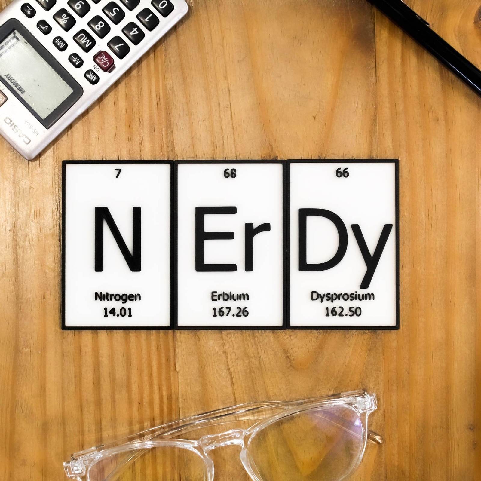 Primary image for NErDy | Periodic Table of Elements Wall, Desk or Shelf Sign