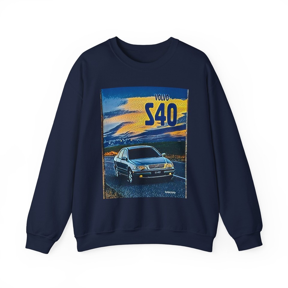 VOL S40 Graphic Print Sweatshirt Long Sleeve Crewneck Retro Car Gift Pul... - $29.21+
