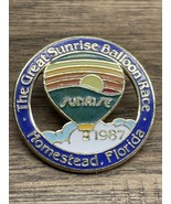 Vintage 1987 The Great Sunrise Balloon Race Hot Air Balloon Lapel Hat  K... - €6,87 EUR