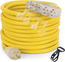 S7 25 Feet Heavy Duty Generator Adaptor Extension Cord,Locking Cord,Nema - £52.33 GBP