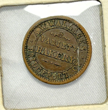 Civil War Token Coin A W Wallaces Variety Bakery Bridgeport CT Union Shield - $119.99