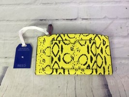 Reed Limited Edition Yellow Black Small Pouch Zipper Top Handbag Purse Accessory - £12.00 GBP