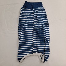 Dog Pajamas Pet Clothes Blue And White Striped PJs Snapback XL - $12.87
