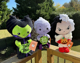 Disney Villains Maleficient, Ursula &amp; Cruella Plush Halloween Door Greeters New - $94.99