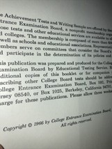 A Description Of The College Board Achievement Tests 1966-1967 - $18.70