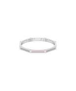 Light Pink Ceramic &amp; LabGrown Diamond Stacking Bracelet in SterlingSilve... - $18,469.56 MXN