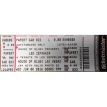 LED ZEPAGAIN @ The House of Blues Las Vegas, Expired Complimentary Full Ticket  - £1.53 GBP