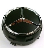 MERCEDES-BENZ AMG 0004000900 RAISED BLACK CENTER CAP W/ CHROME STAR | DE... - $932.74 MXN