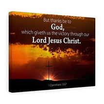 Express Your Love Gifts Scripture Canvas Thanks Be to God 1 Corinthians ... - $33.81