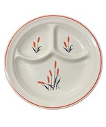 Vintage Universal Cattails 10 inch Divided Plate Made For Sears Ovenproof - $25.30 CAD