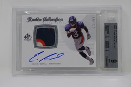 2008 SP Authentic #281 Eddie Royal JSY AU/999 Rookie Broncos Beckett 9 MINT  - £80.36 GBP