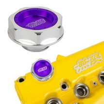 Brand New JDM Mugen Emblem Brushed Purple Engine Oil Filler Cap Badge For Honda  - £15.73 GBP